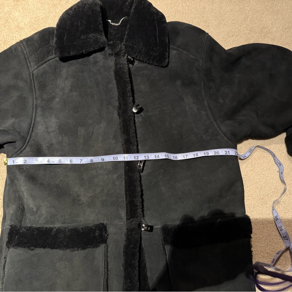 Vintage Danier Natural Fur Black Shearling Coat - Picture 15 of 17